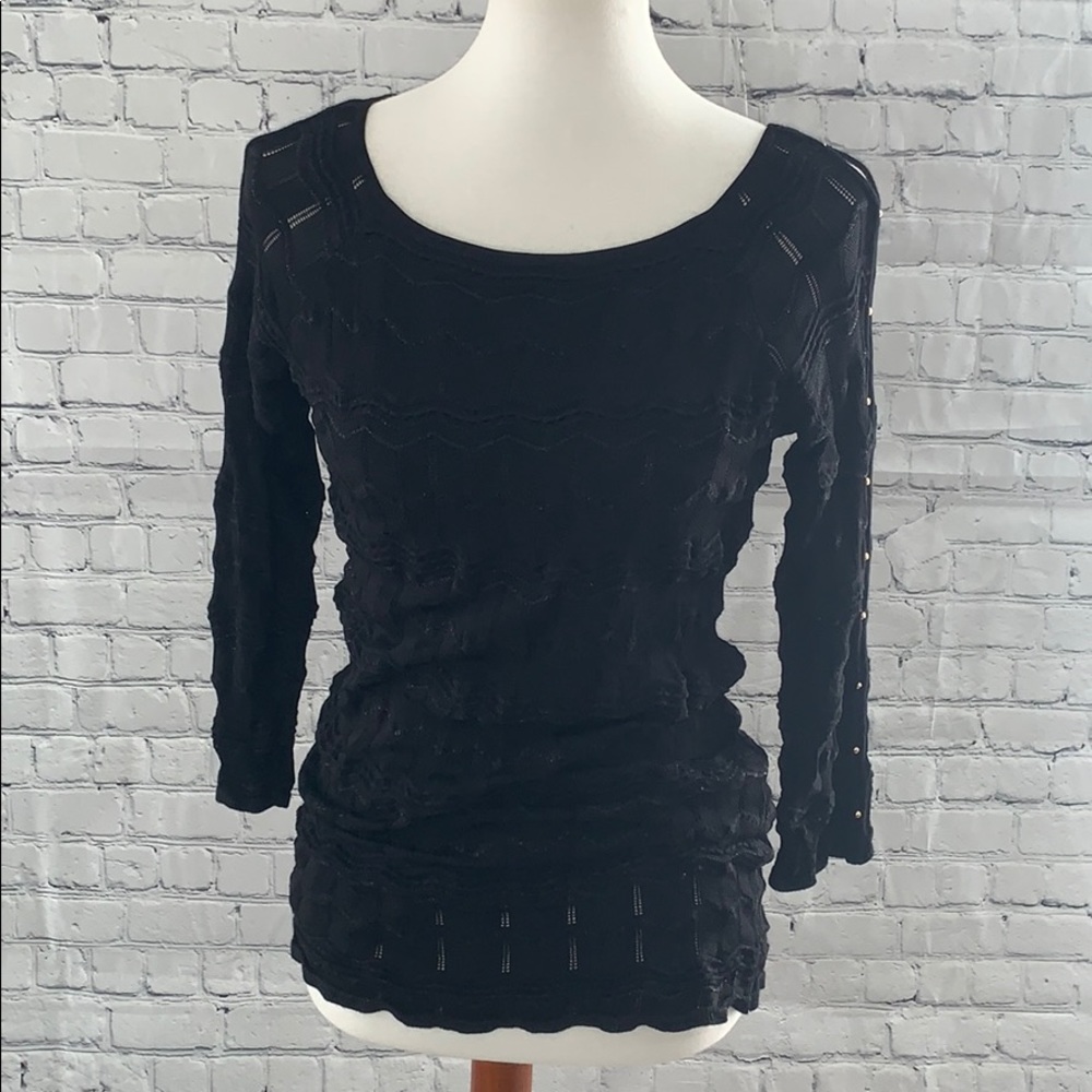 🌺White House Black Market Black Sweater Sz Med